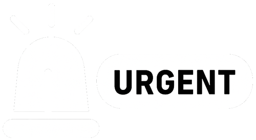 An icon indicating an emergency alert. A ringing alarm bell is depicted next to a button with the word "URGENT," signifying immediate attention and rapid response for critical IT problems and system outages.